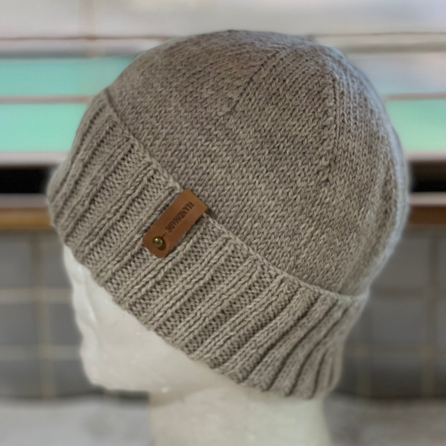 KeepSake Classic Knit Handmade Beanie - Mushroom