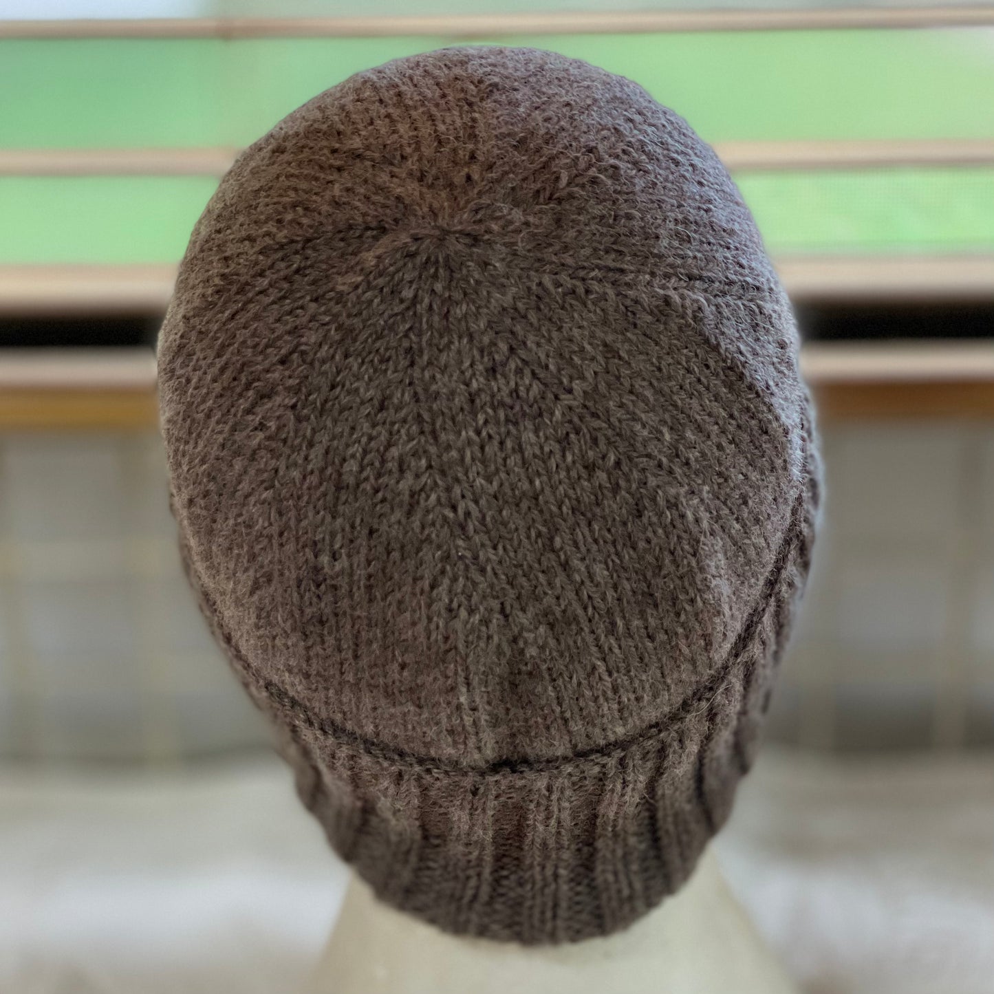 KeepSake Classic Knit Handmade Beanie - Wood