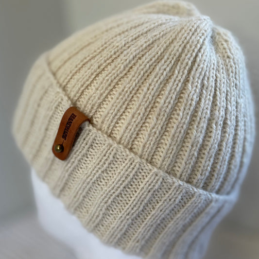 Heirloom Classic Rib Australian Alpaca Hand Knitted Beanie