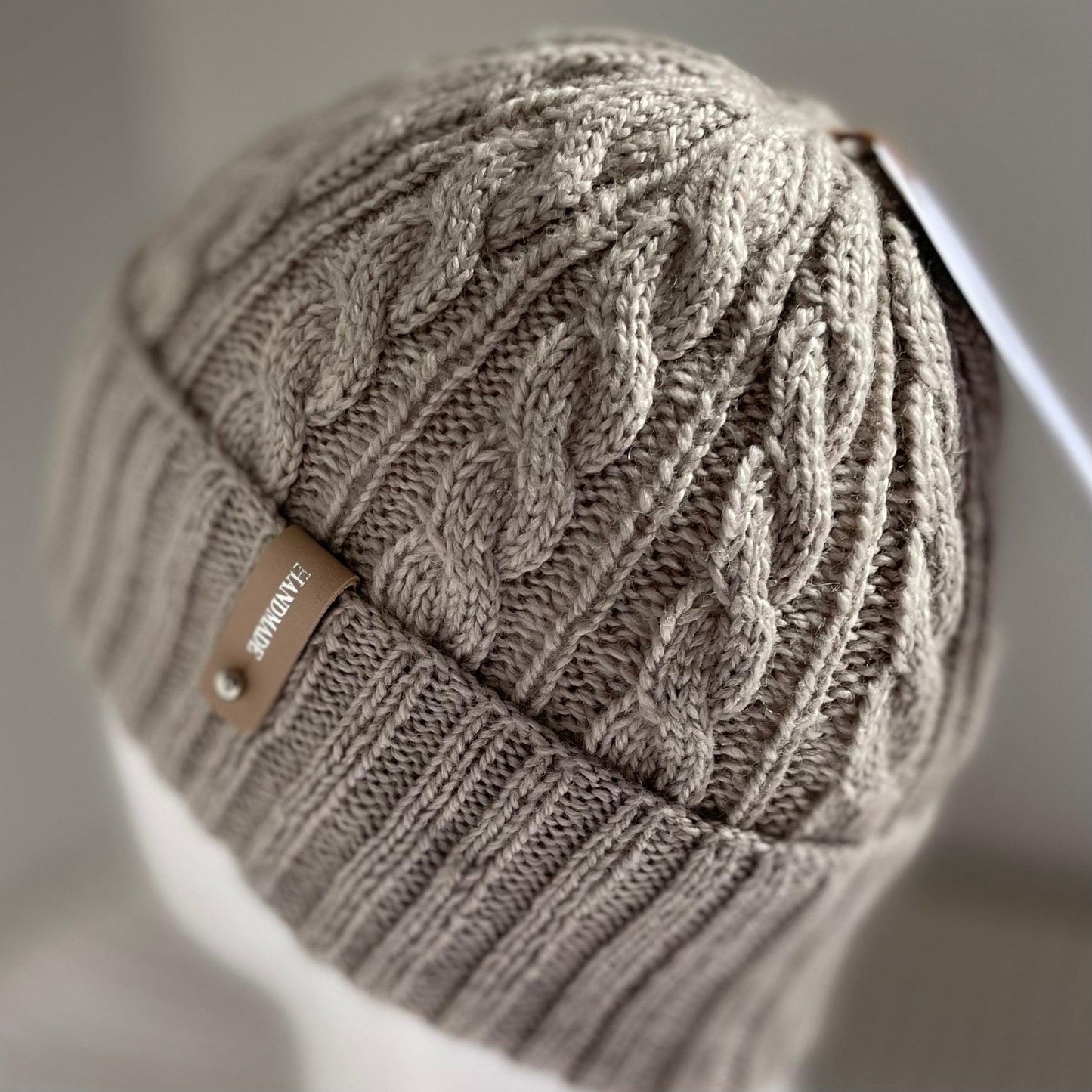Arcadia Cable Pattern Hand Knitted Beanie