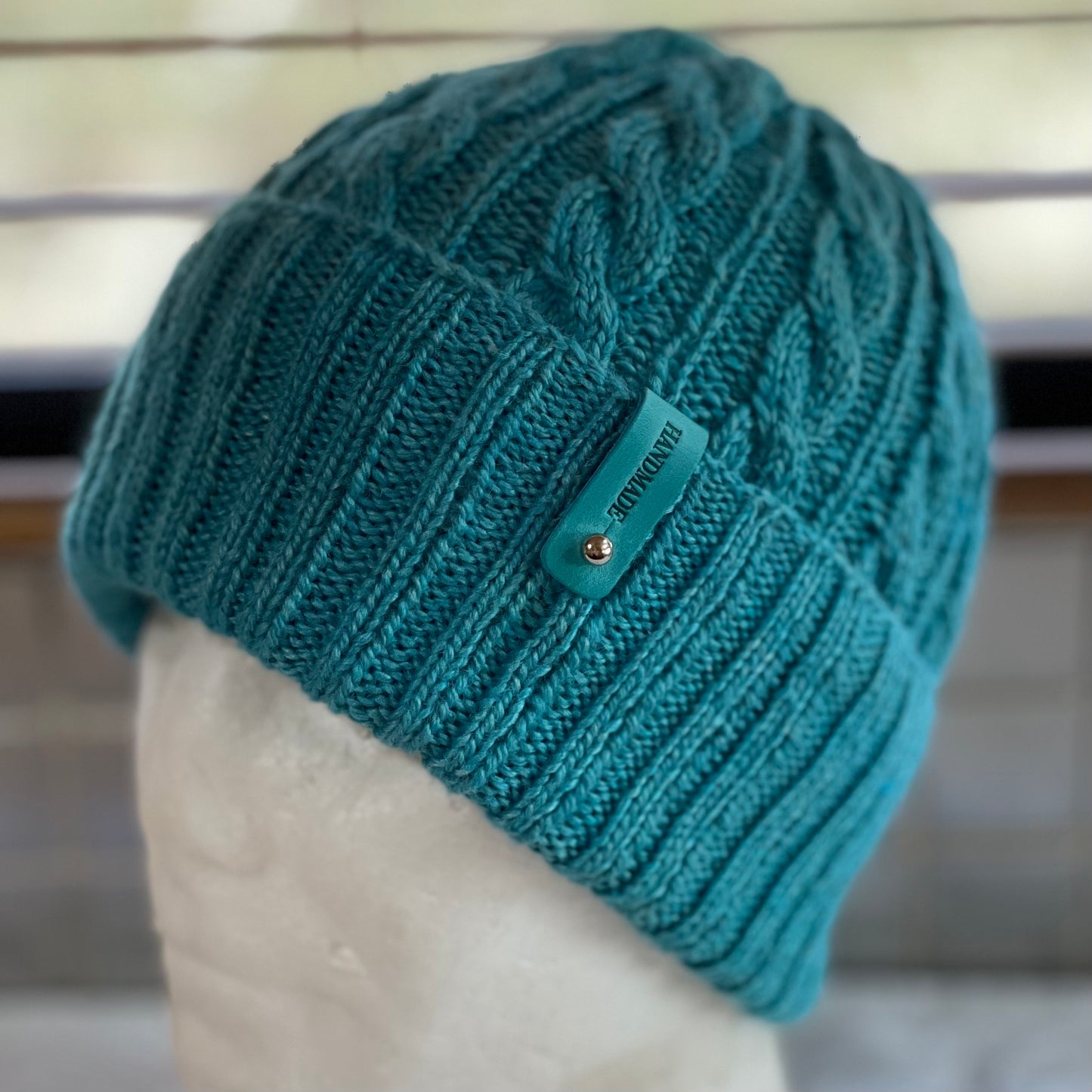 Arcadia Cable Pattern Hand Knitted Beanie