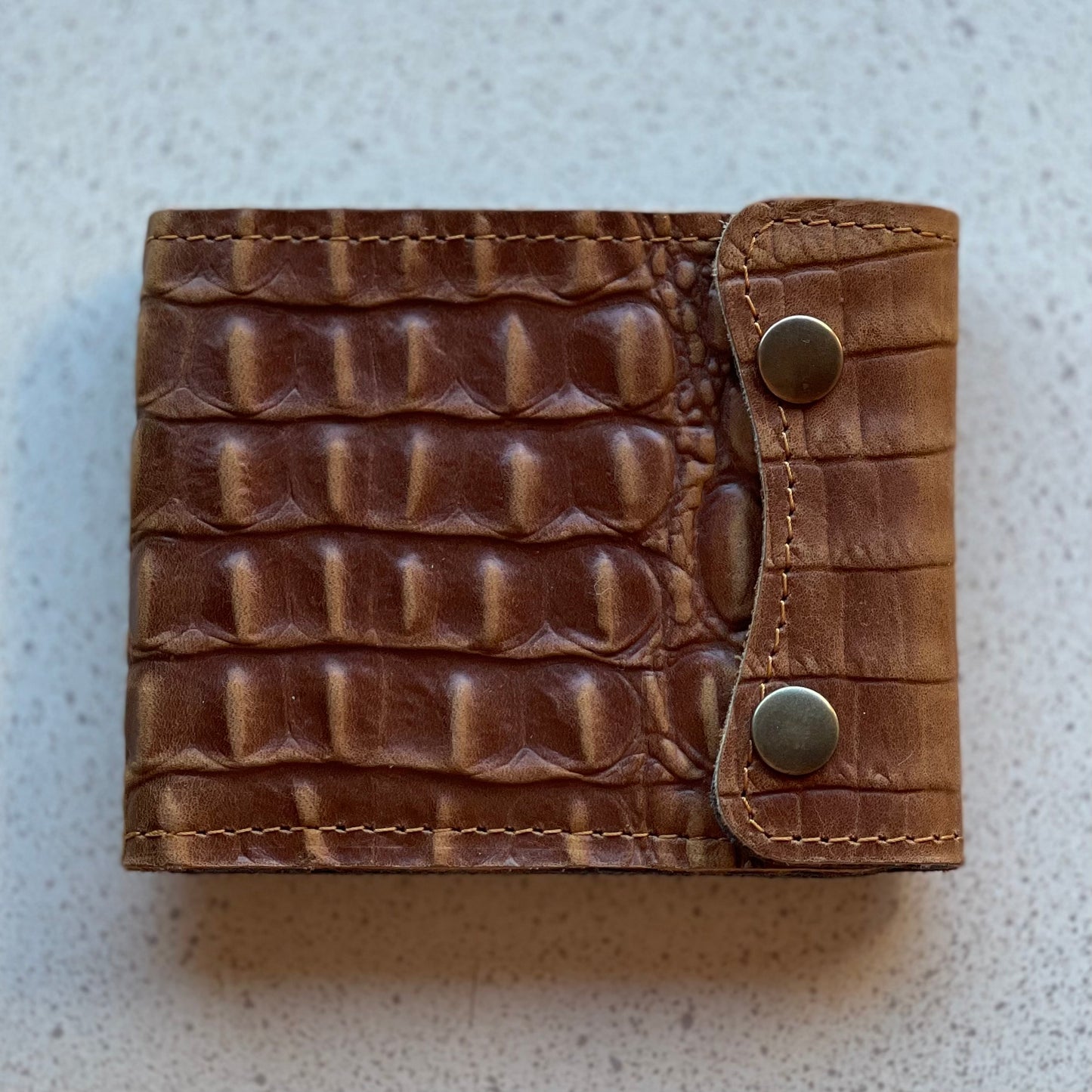 Hand Crafted Leather Wallet - Tan