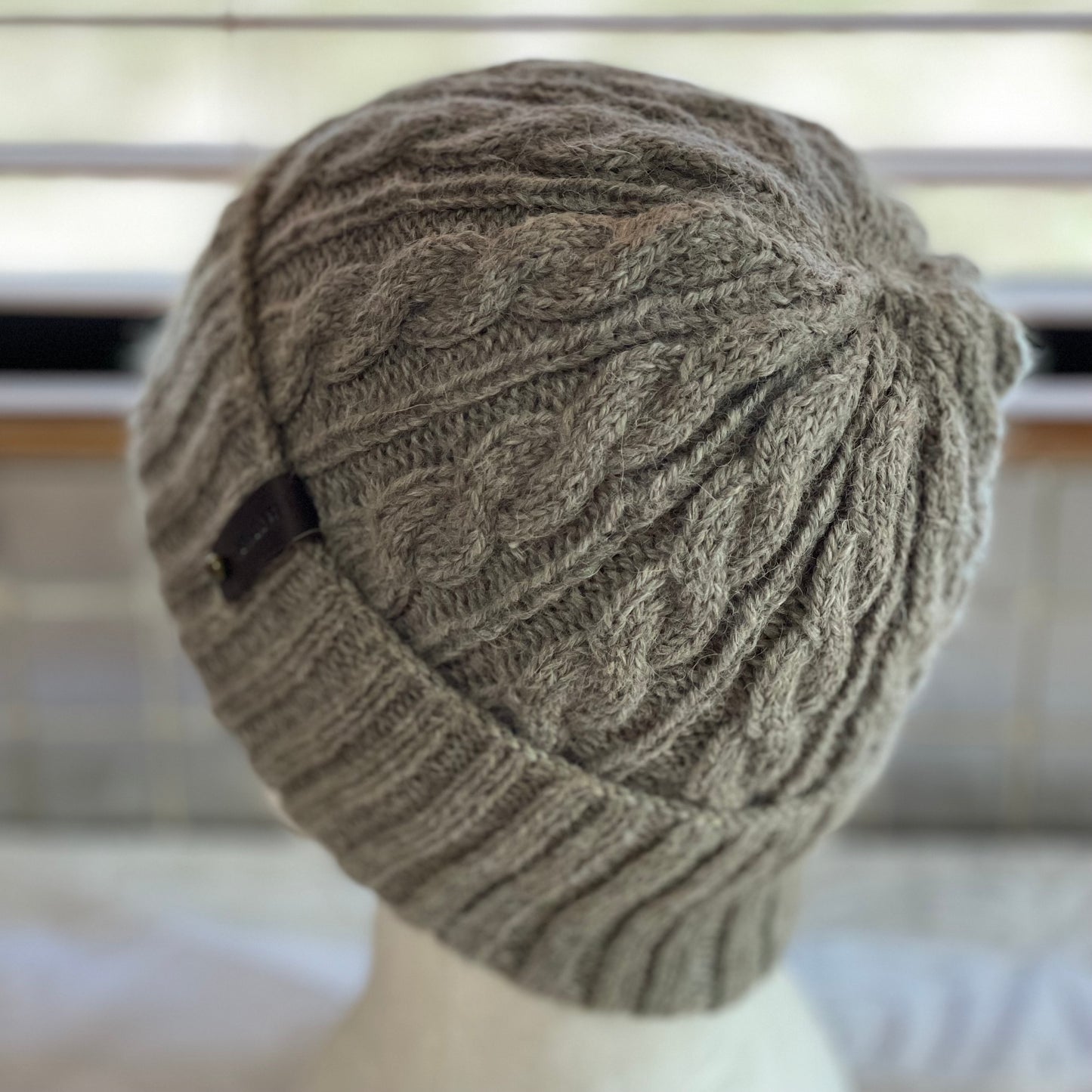 Heirloom Cable Pattern Australian Alpaca Hand Knitted Beanie