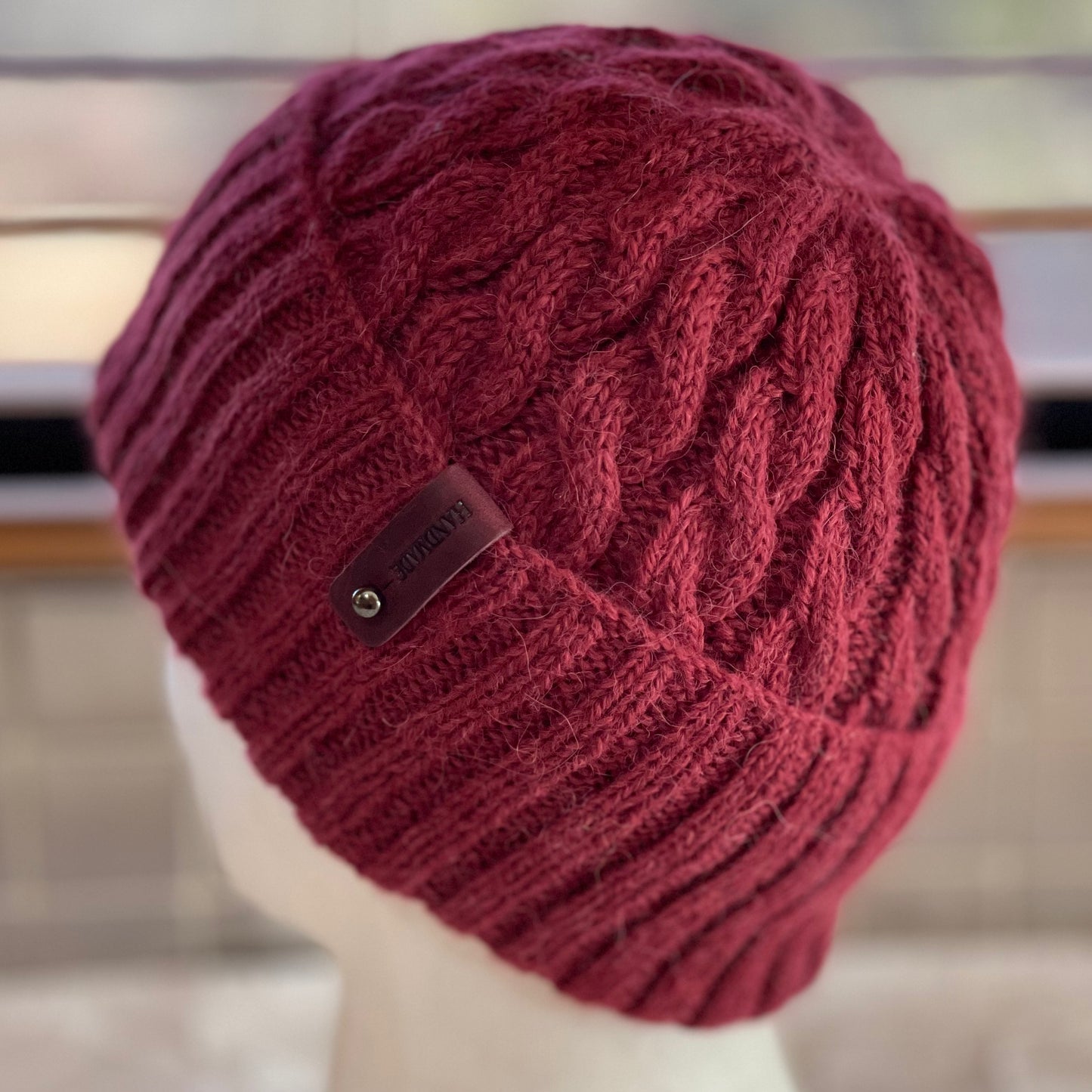 Heirloom Classic Cable Australian Alpaca Hand Knitted Beanie