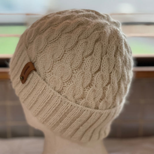 Heirloom Classic Cable Australian Alpaca Hand Knitted Beanie