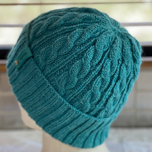 Arcadia Cable Pattern Hand Knitted Beanie