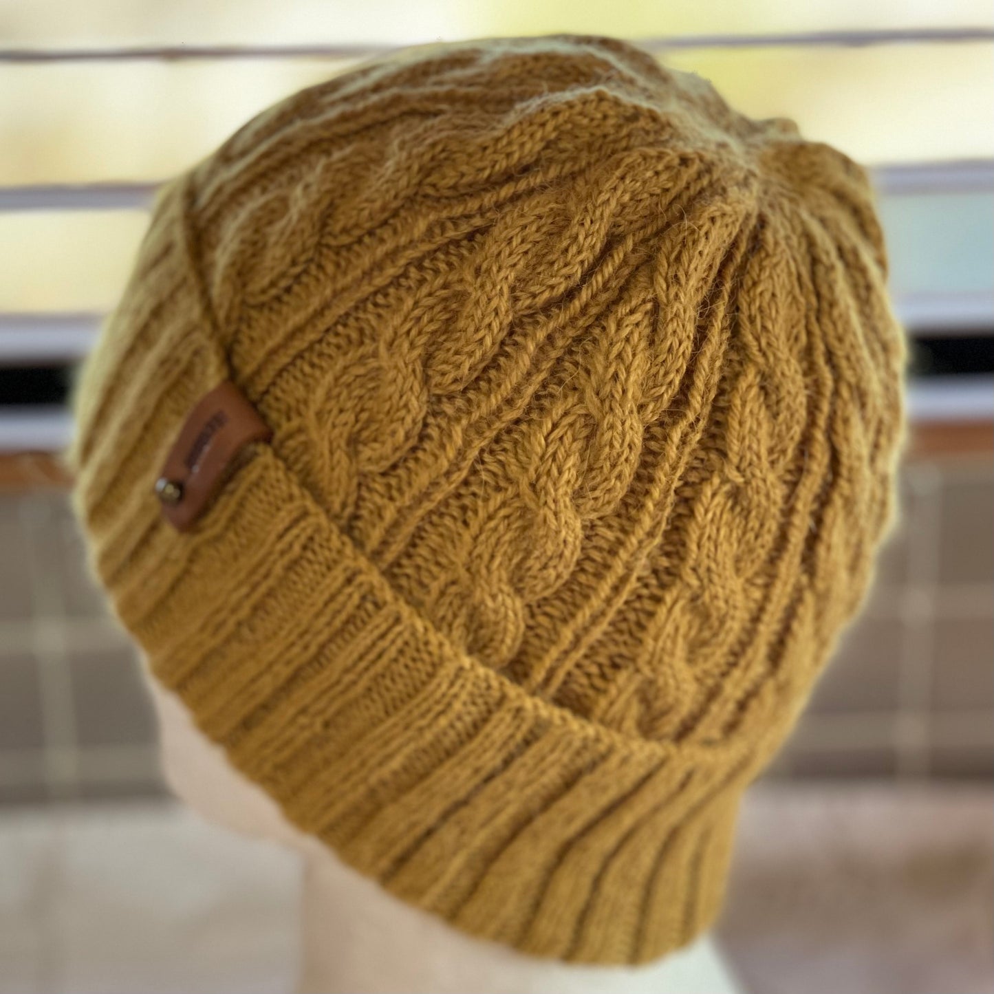 Heirloom Cable Pattern Australian Alpaca Hand Knitted Beanie